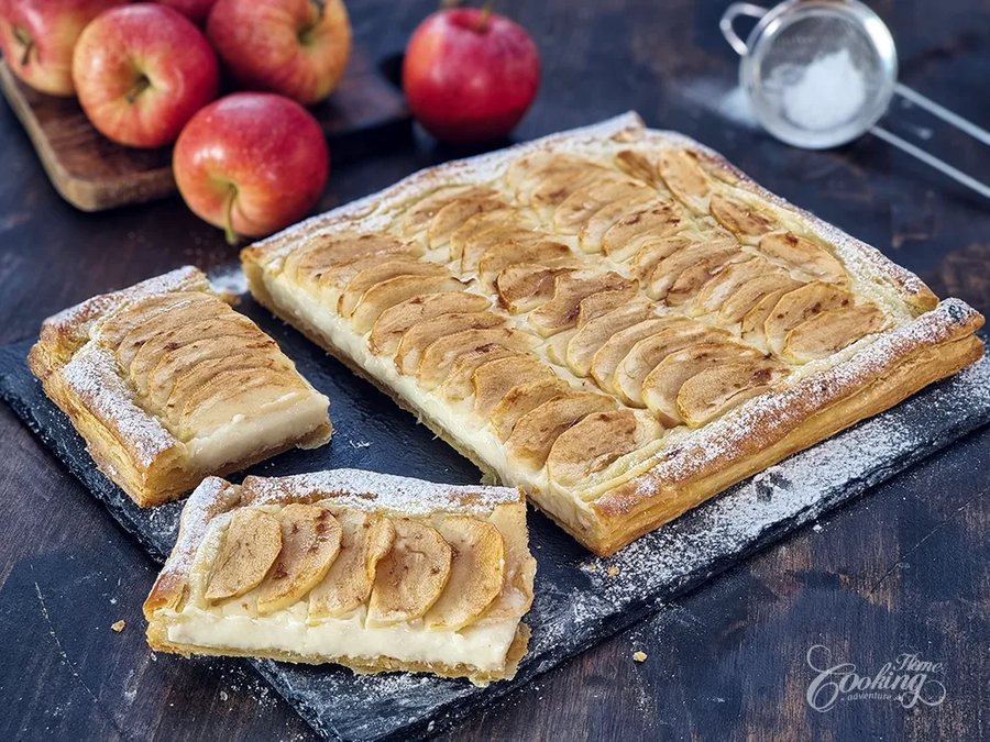🥧 Tartă cu Măr și cremă de vanilie