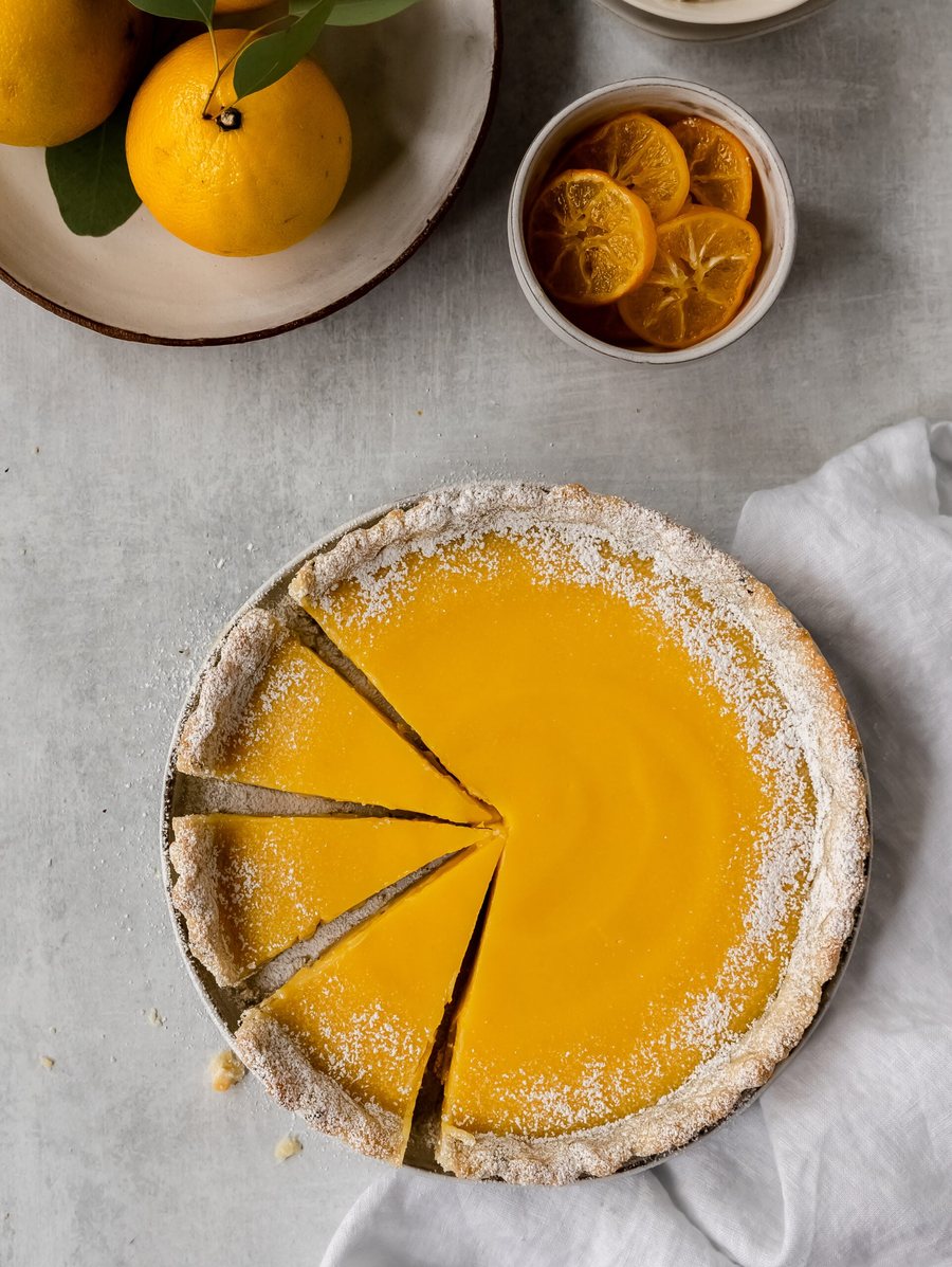 🥧 Tartă cu Bergamotă și cremă de vanilie