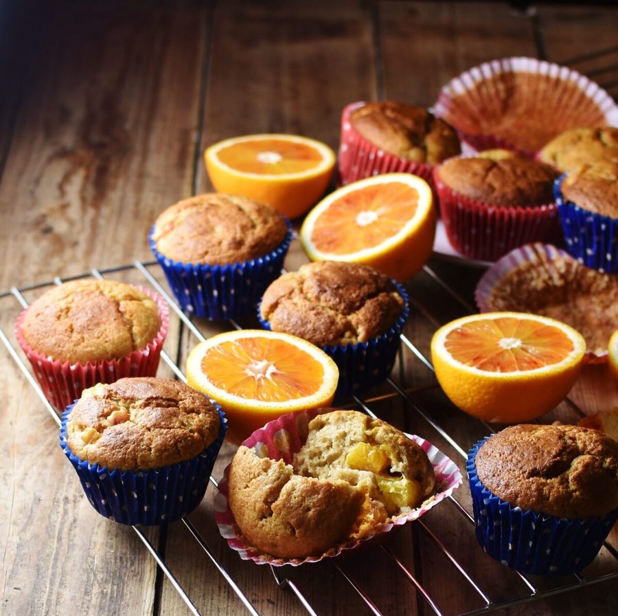 🧁 Muffins cu Portocală roșie