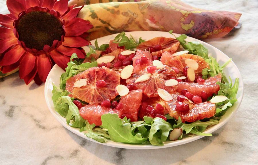🥗 Salată cu Portocală roșie și nuci
