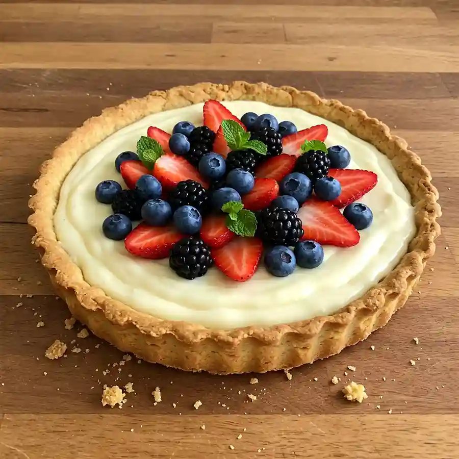 🥧 Tartă cu Fructul pâinii și cremă de vanilie