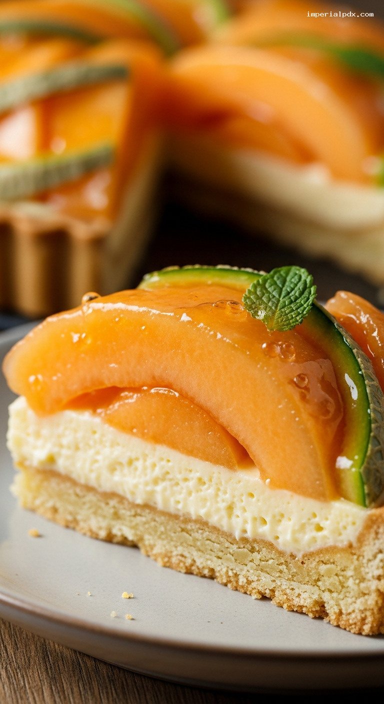 🥧 Tartă cu Cantalup și cremă de vanilie