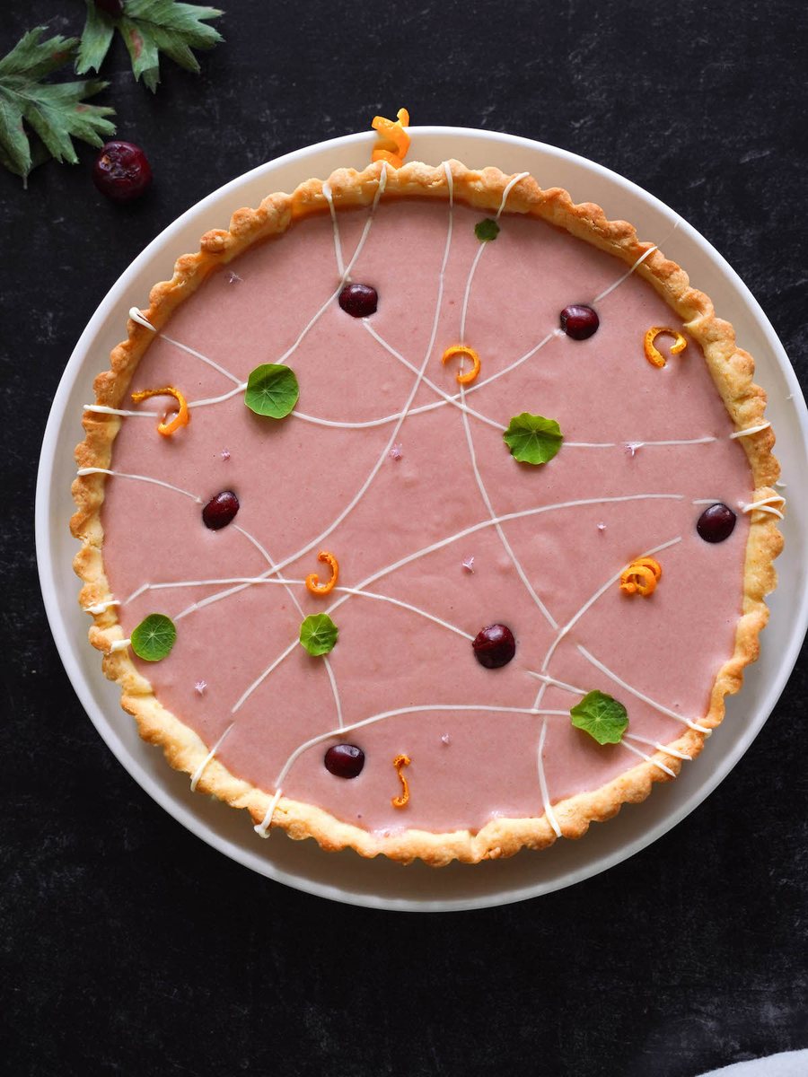 🥧 Tartă cu Păducel și cremă de vanilie
