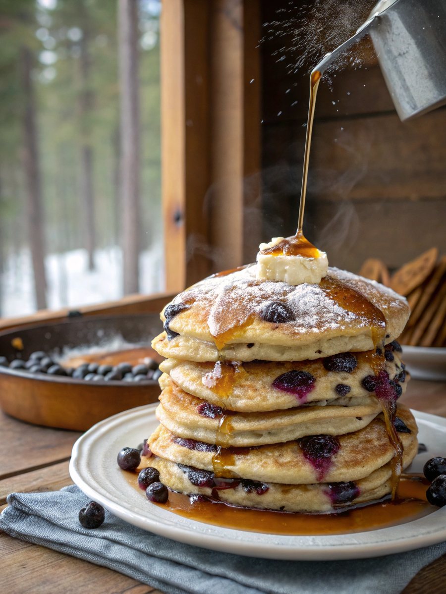 🥞 Clătite cu Huckleberry și miere