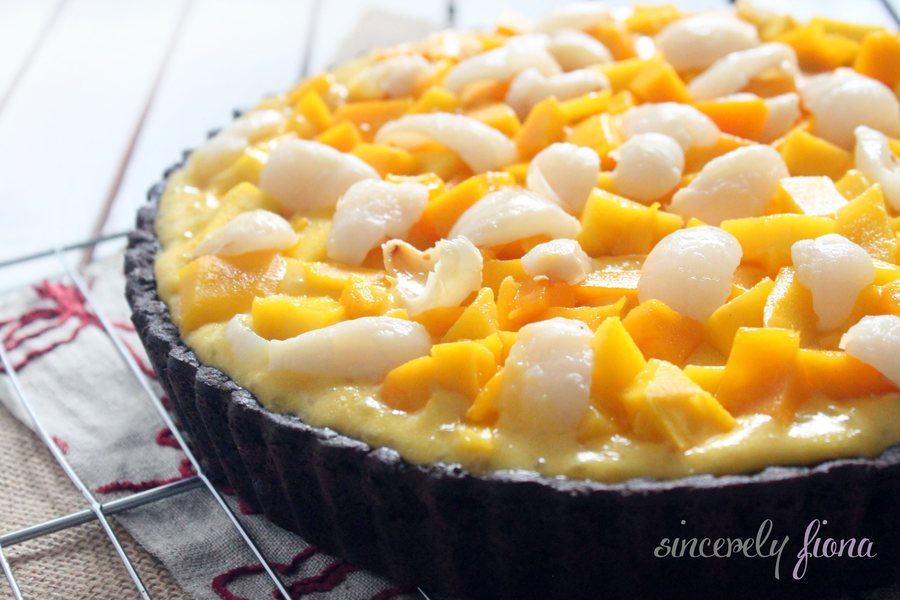 🥧 Tartă cu Litchi și cremă de vanilie