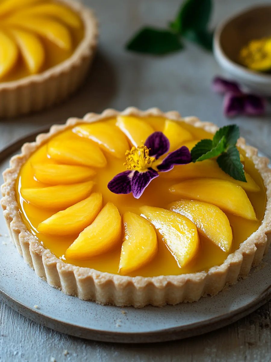 🥧 Tartă cu Mangustan și cremă de vanilie