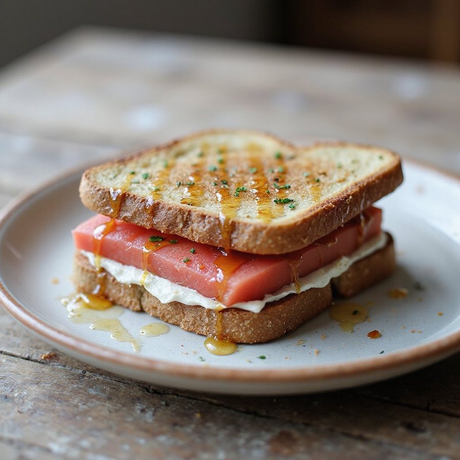 🥪 Sandviș cu brânză și Pepene galben