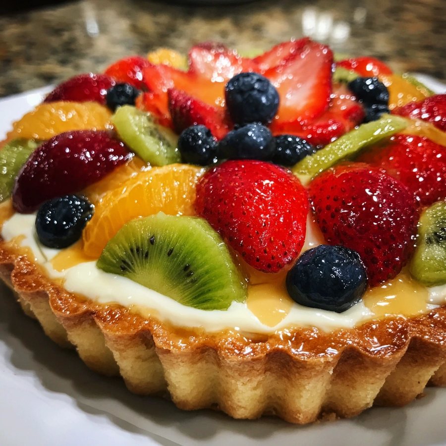 🥧 Tartă cu Fruct miraculos și cremă de vanilie