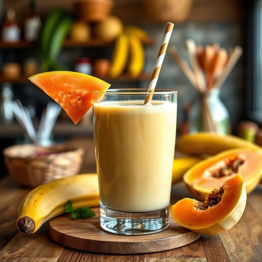 🥤 Smoothie de Papaya și banane