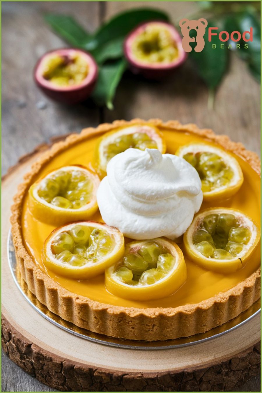 🥧 Tartă cu Fructul pasiunii și cremă de vanilie