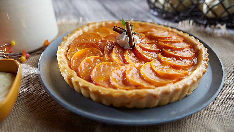 🥧 Tartă cu Kaki și cremă de vanilie
