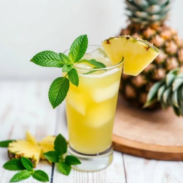 🍵 Ceai rece cu Ananas și mentă