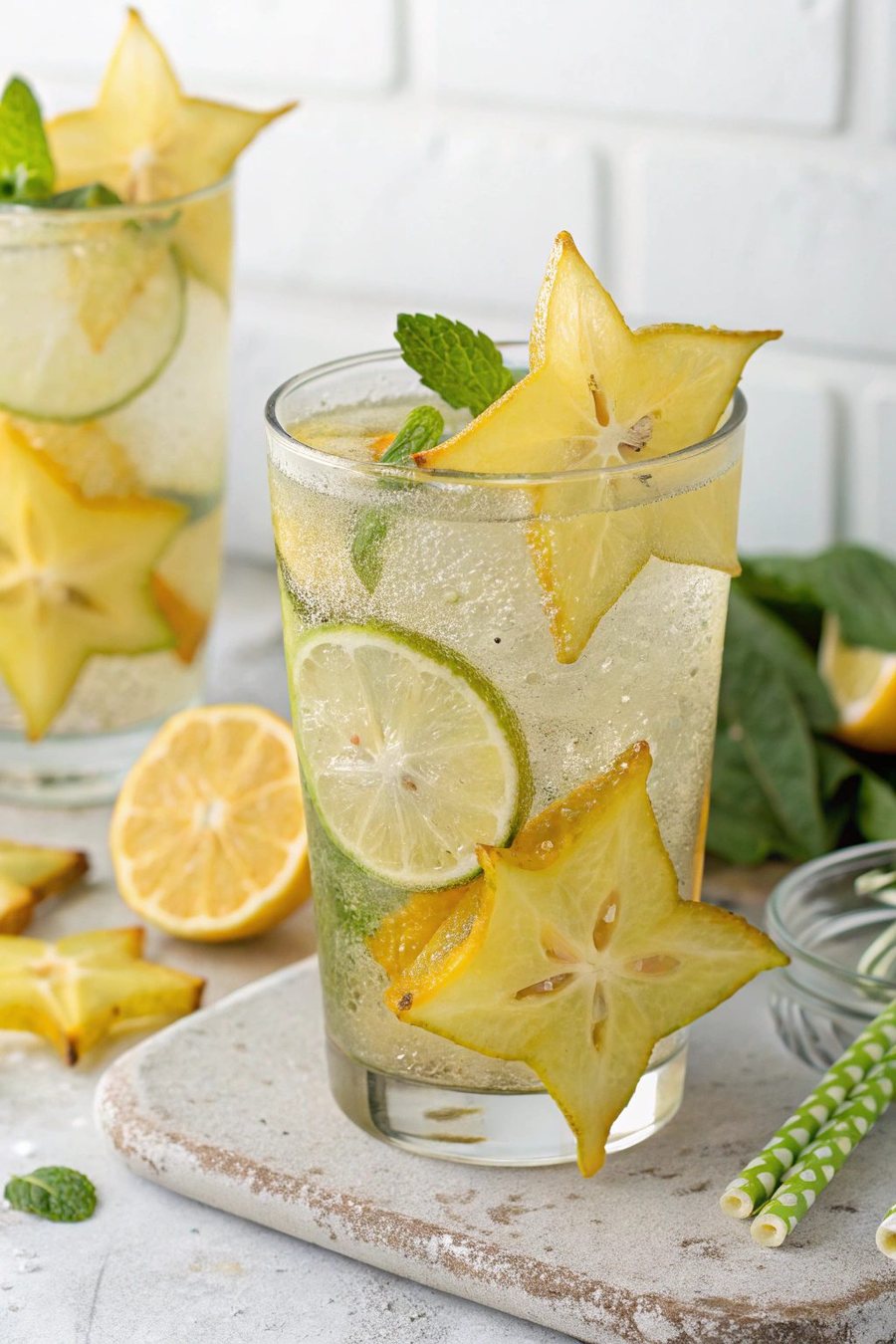 🍵 Ceai rece cu Carambola și mentă