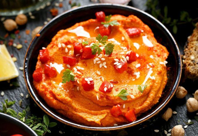  Hummus cu ardei copt