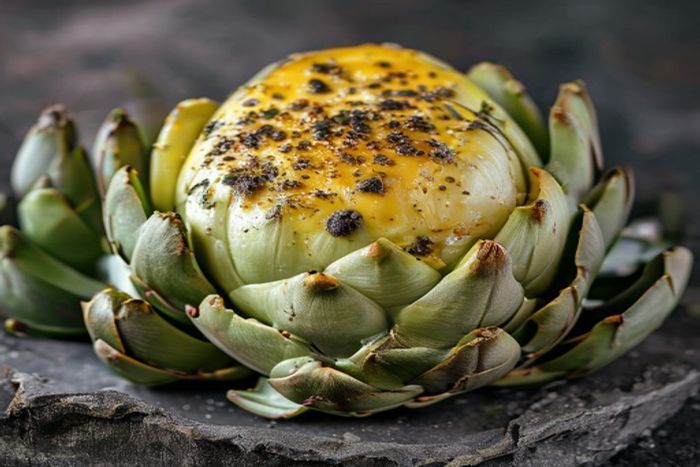 Anghinare gratinata cu branza
