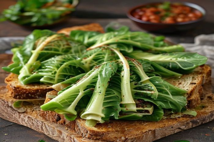 Pasta de Bok choy cu verdeata