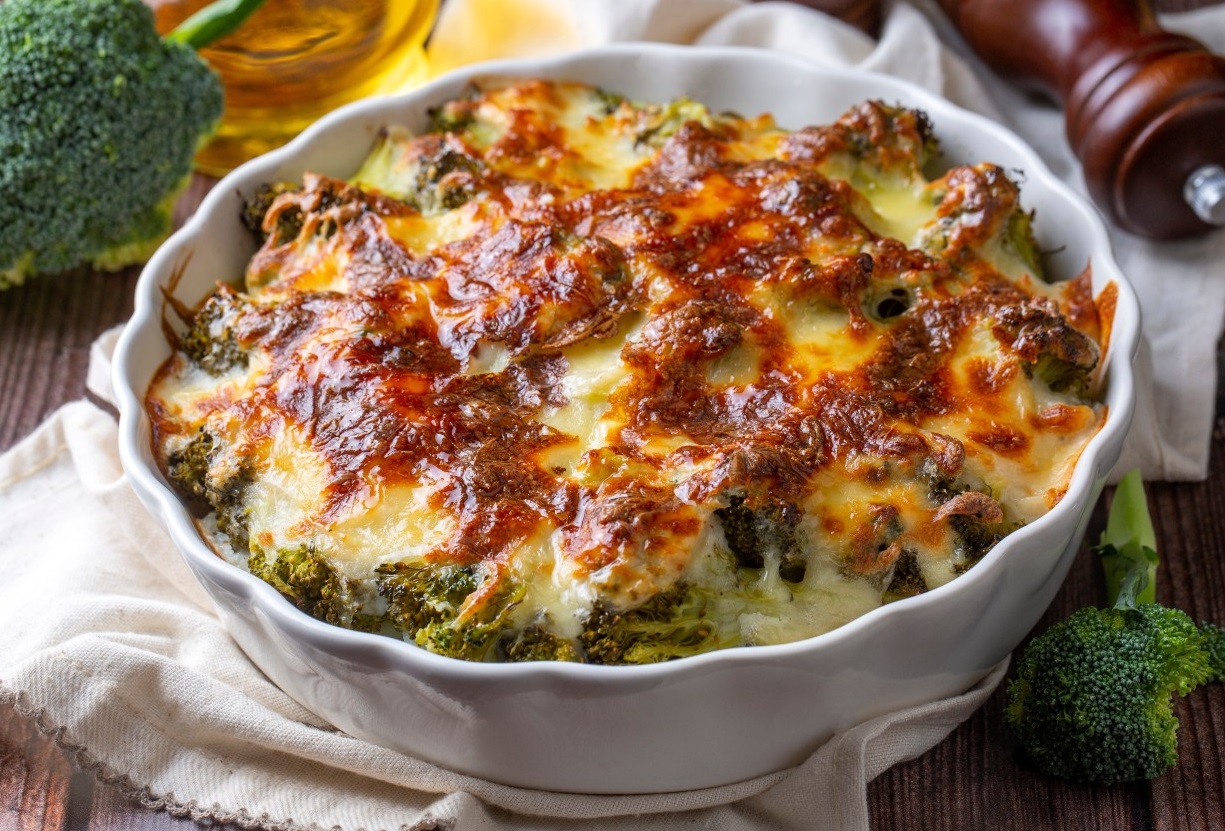 Broccoli gratinat la cuptor