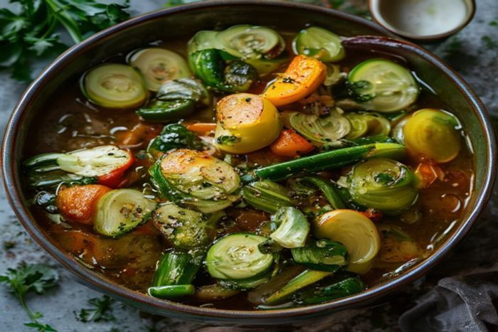 Tocanita de Varza de Bruxelles cu legume