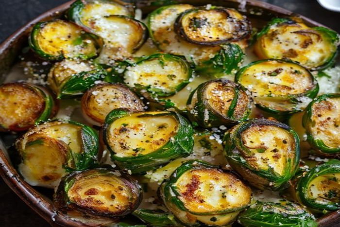 Varza de Bruxelles gratinata cu branza