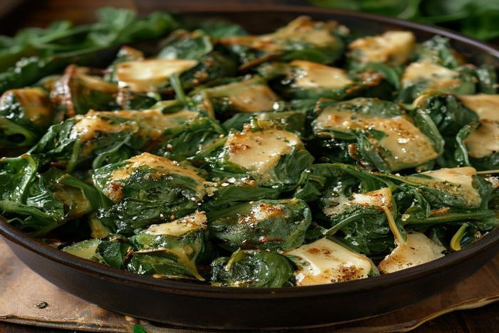 Frunze de varza gratinata cu branza