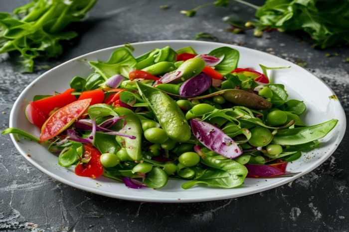 Salata proaspata cu Fasole cu ochi negru
