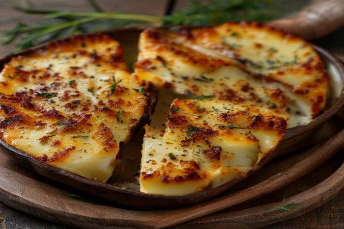 Hrean gratinata cu branza