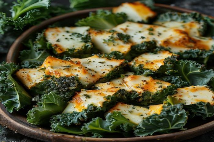 Varza kale gratinata cu branza