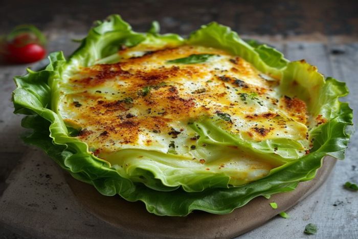 Salata verde gratinata cu branza