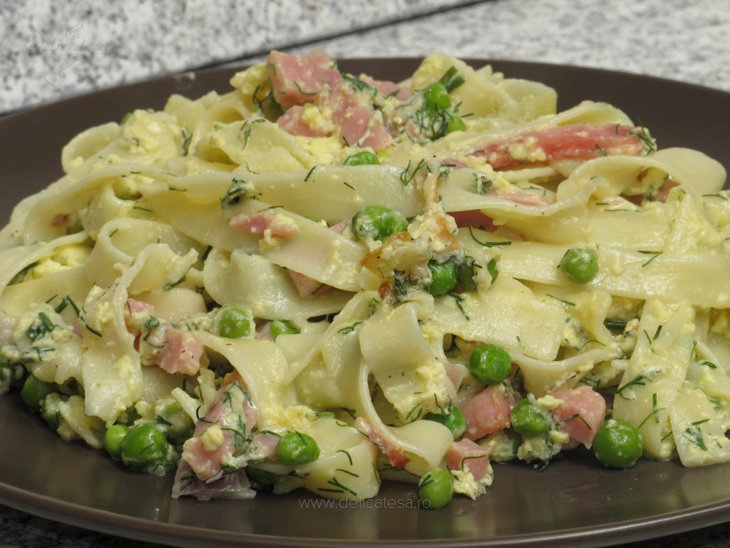 Паста с горохом и сливками