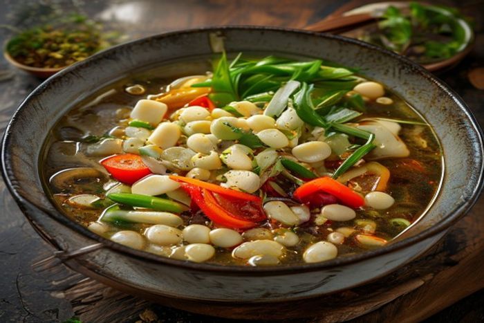 Tocanita de Fasole mung cu legume
