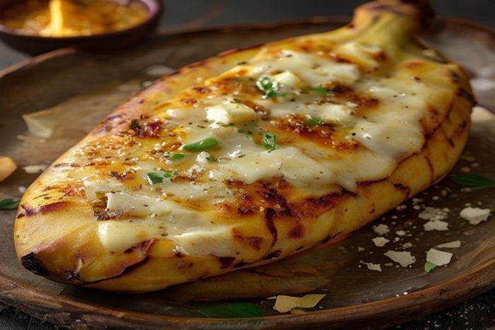 Platan gratinata cu branza