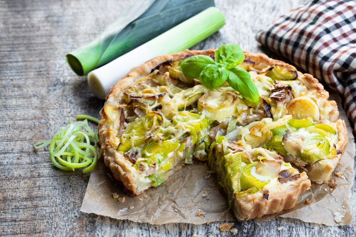Leek and Bacon Quiche