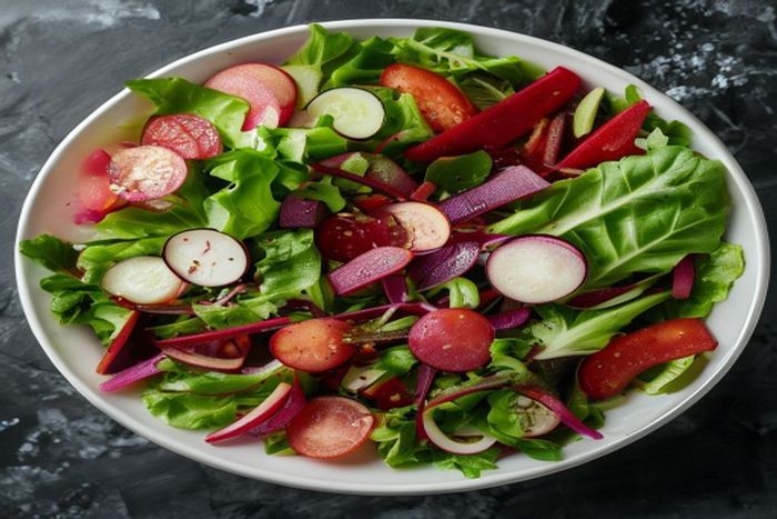 Salata proaspata cu Rubarba