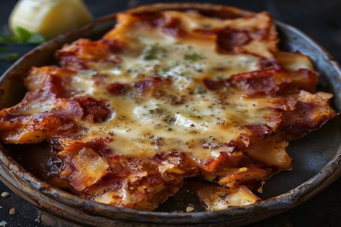 Rubarba gratinata cu branza