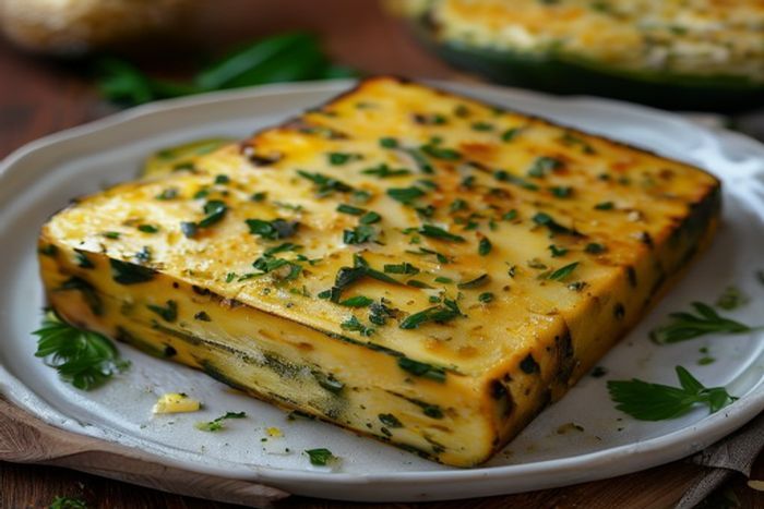 Lufa striata gratinata cu branza