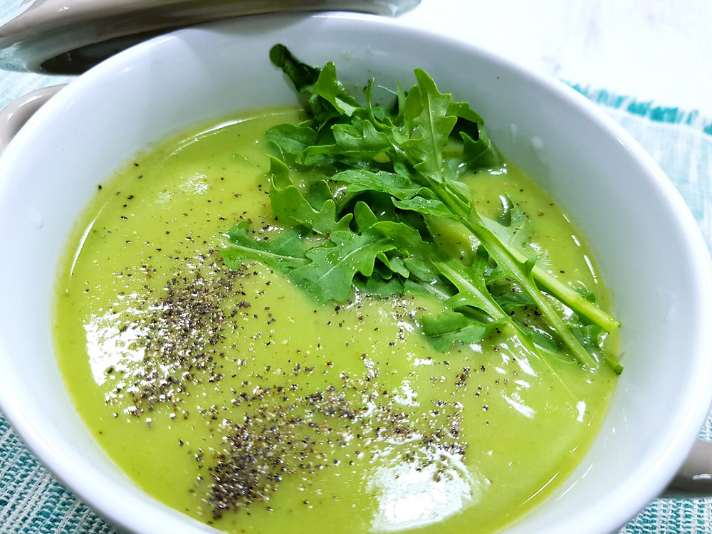 Creamy Potato and Arugula Soup