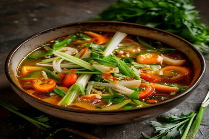 Tocanita de Ceapa verde cu legume
