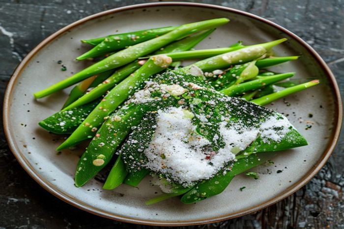 Mazare mangetout la gratar cu usturoi