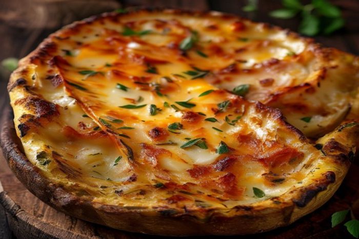 Igname gratinata cu branza